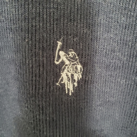 US Polo Association 1/4 Zip Henley Long Sleeve Shirt Mens Size Small Navy Blue - Picture 4 of 8